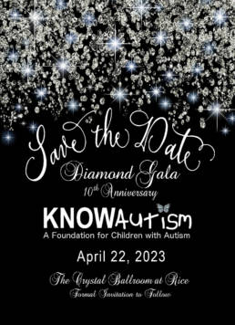 SAVE THE DATE KNOWAutism 2023 Diamond Gala